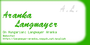 aranka langmayer business card